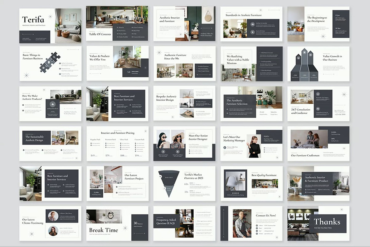 Interior and Furniture Google Slides, a Presentation Template by Fit-tee (Photo 4 of 10)