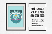 CATCH THE WAVES, an Animal Illustration by Ngaula Std. (Thumbnail 3 of 3)