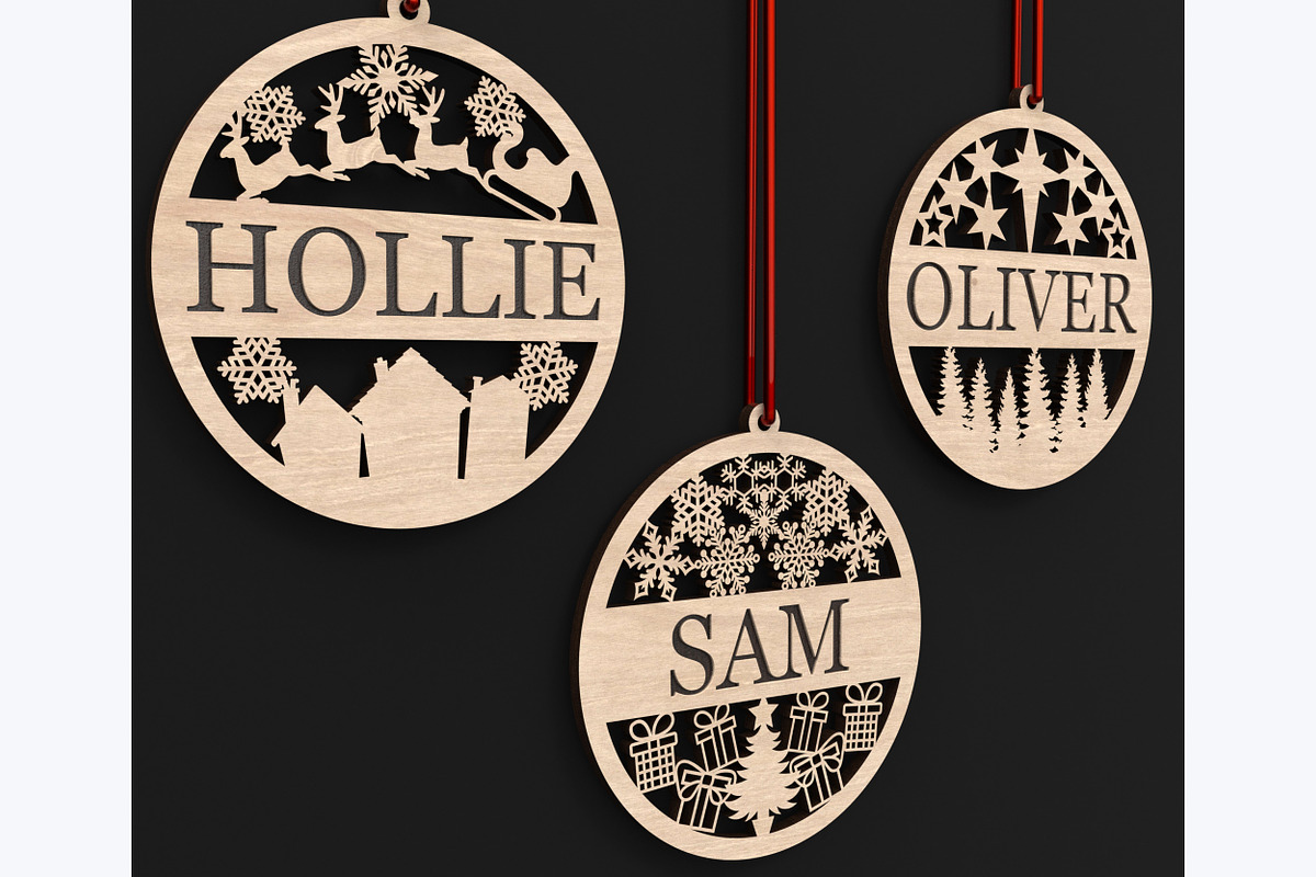 Personalized Christmas Tree Baubles, an Object Graphic by ThemeXDigital (Photo 4 of 9)