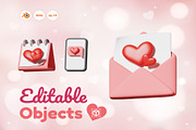 Valentine 3D, an Object Illustration by Lumina_ui_ux202 (Thumbnail 2 of 8)