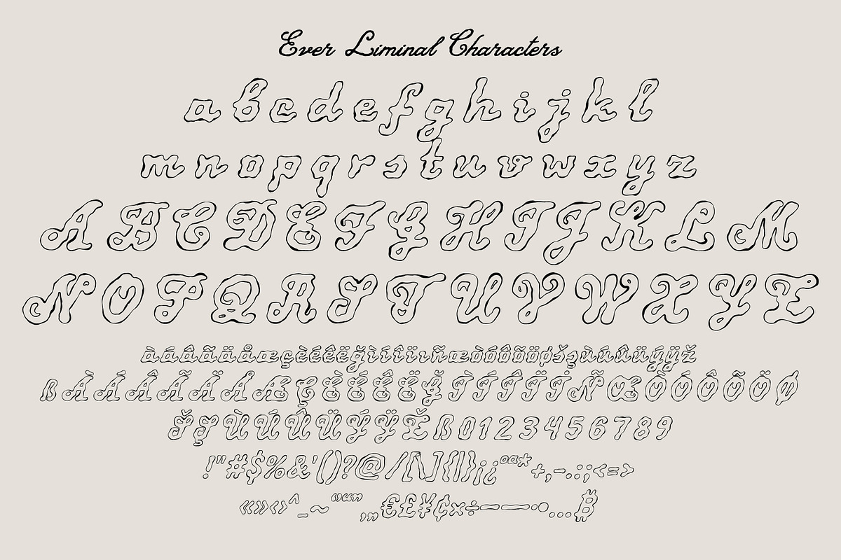 Ever Liminal Handwritten Outline, a Sans Serif Font by Struvictory.art (Photo 5 of 9)