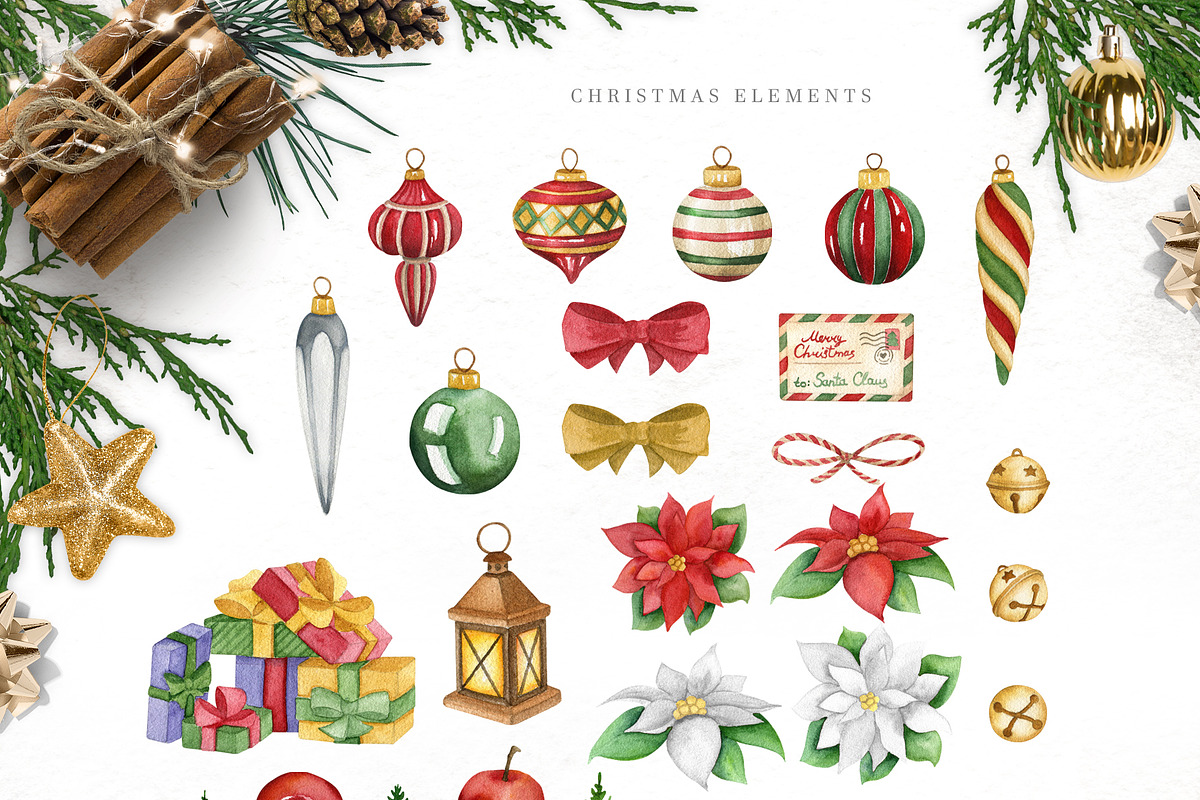 Christmas Tale. Watercolor set, an Illustration by JuliaBadeeva (Photo 5 of 6)