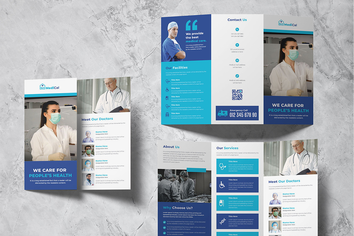 Medical Trifold Brochure Bundle, a Brochure Template by Uiparvin (Photo 3 of 4)