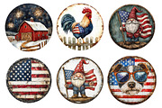 American Rustic Round Metal Sign PNG, an Illustration by SinaCreation (Thumbnail 2 of 5)