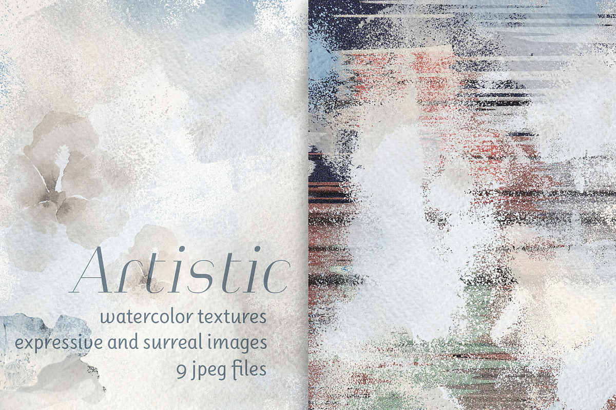 Artistic Watercolor Textures, a Background Graphic by Chus Moreno Studio (Photo 2 of 7)