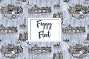 Foggy Fleet pattern, a Pattern Graphic by YvY (Thumbnail 1 of 4)