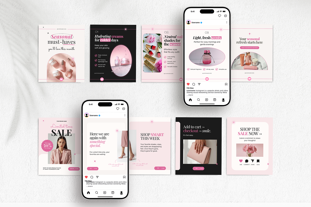 Ecommerce Instagram Templates Canva, a Social Media Template by DigiPax (Photo 8 of 10)