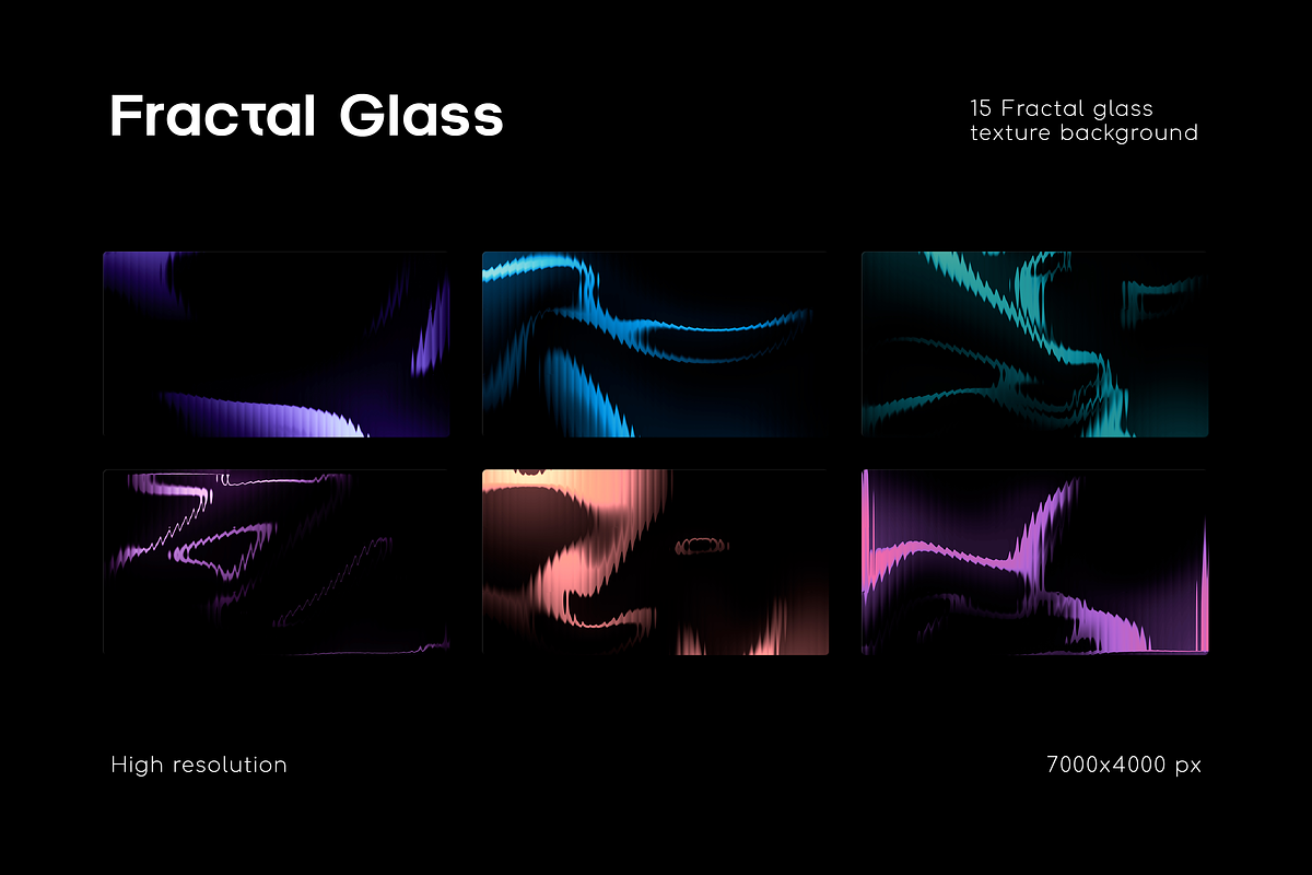 Fractal Glass Texture Backgrounds, a Background Graphic by Ghurafa Studio (Photo 4 of 10)