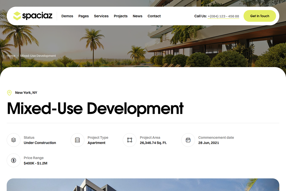 Real Estate & Construction Group, a WordPress Template by Design Spade (Photo 3 of 11)