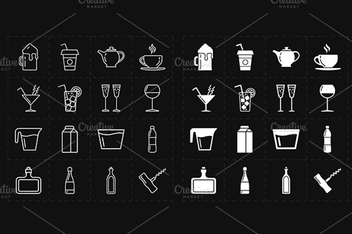 16 modern flat bar icons, an Icon by Anton (Photo 2 of 3)