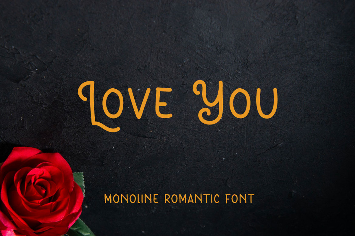 Love You - Handwriting Script Font, a Handwritten Font by Mightyfire (Photo 1 of 4)