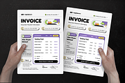 Cube Mauve Plain Invoice, a Print Template by Annora Studio (Thumbnail 4 of 4)