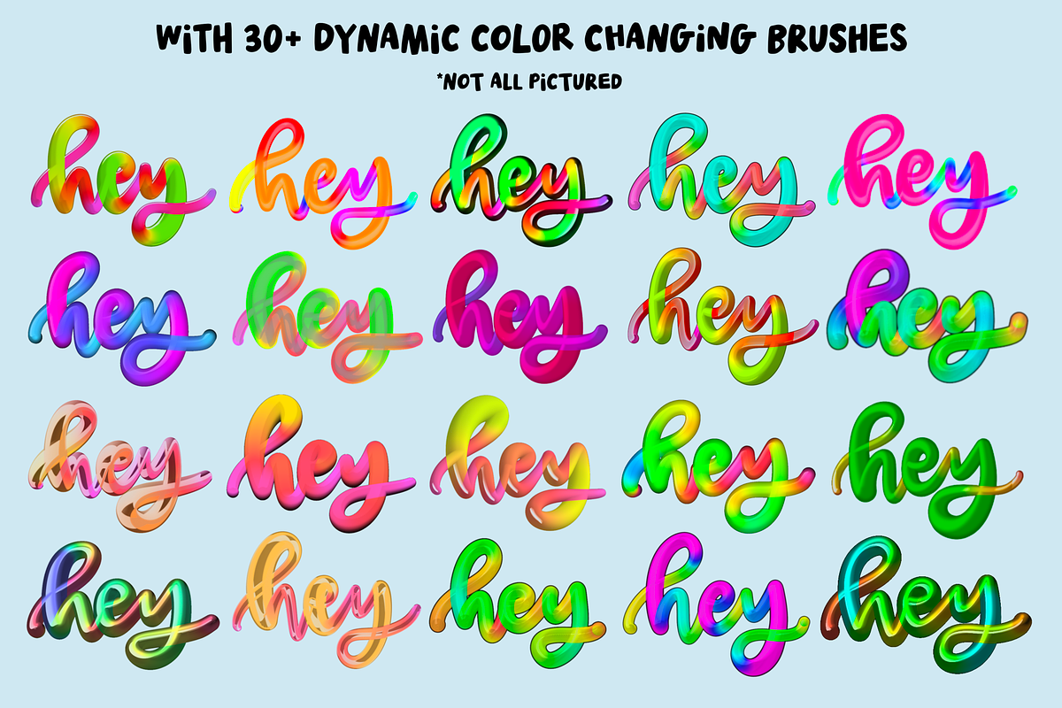 Procreate 3D Shiny Glossy Brush Set, a Brush Add-On by AlwaysBeColoring (Photo 4 of 11)