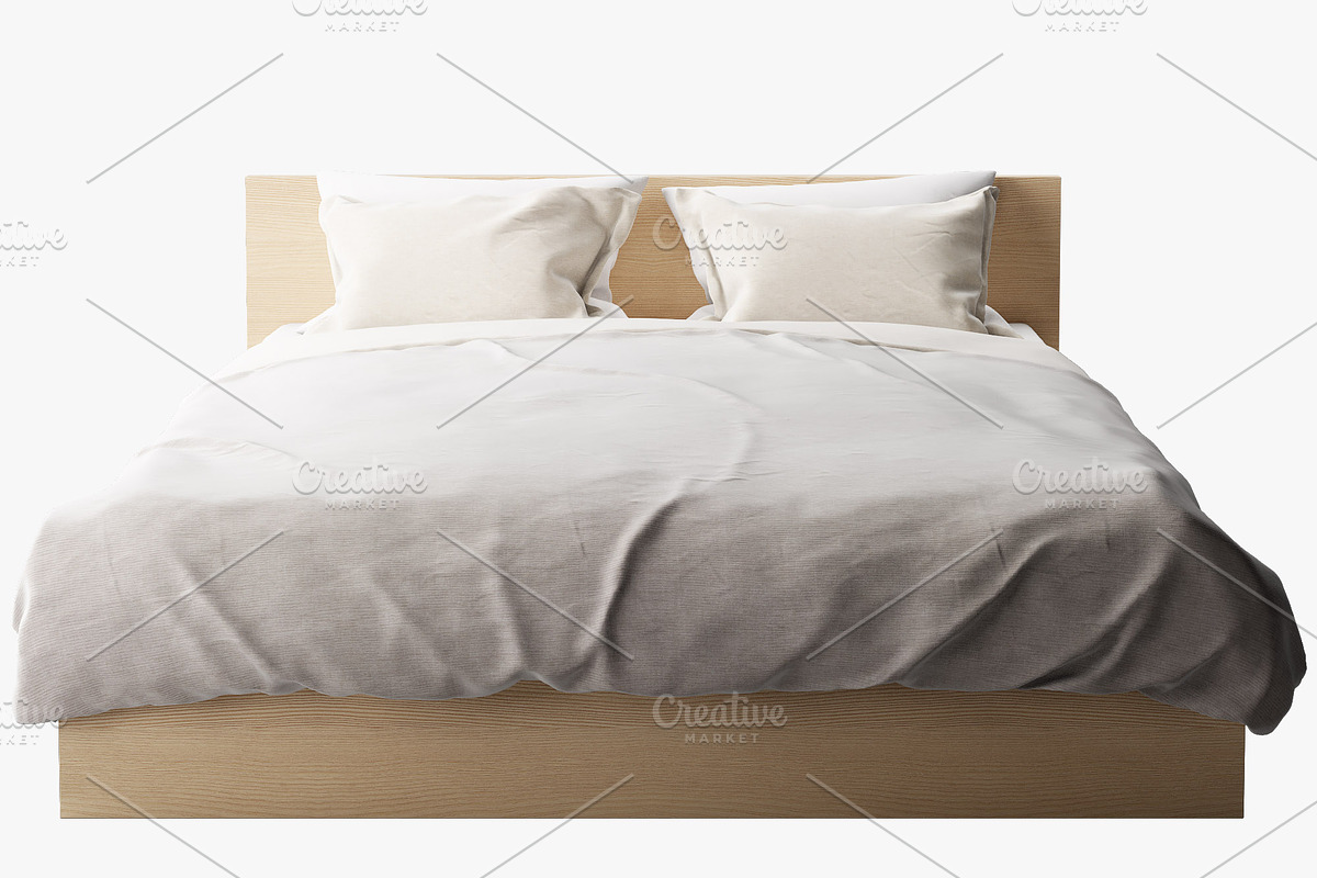 Double bed 3d model, a Furniture 3D Model by 3dmitruk (Photo 3 of 8)