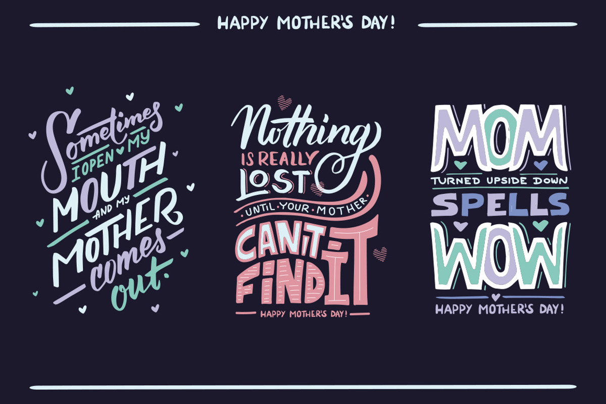 Mom's quotes | Hand drawn set, a Graphic by Alexandra Deus (Photo 3 of 6)