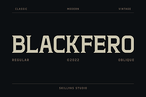 Blackfero Vintage Serif Font