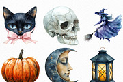 Vintage Halloween Décor Clipart, an Illustration by Craft Nest (Thumbnail 3 of 6)