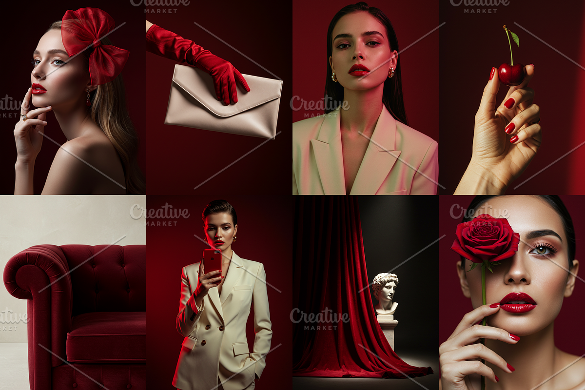 RED luxury aesthetic stock photos, a Beauty & Fashion Photo by My Template Studio (Photo 7 of 12)