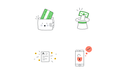 58 Cute Outline Vector Illustrations, a Finance Illustration by BadBrother (Thumbnail 17 of 20)