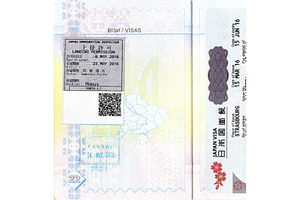 Visa and passport stamps of Japan, an Abstract Photo by Leonid Andronov