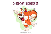 Curious Cartoon Squirrel. Clipart., an Animal Illustration by KENO Mascots (Thumbnail 2 of 3)