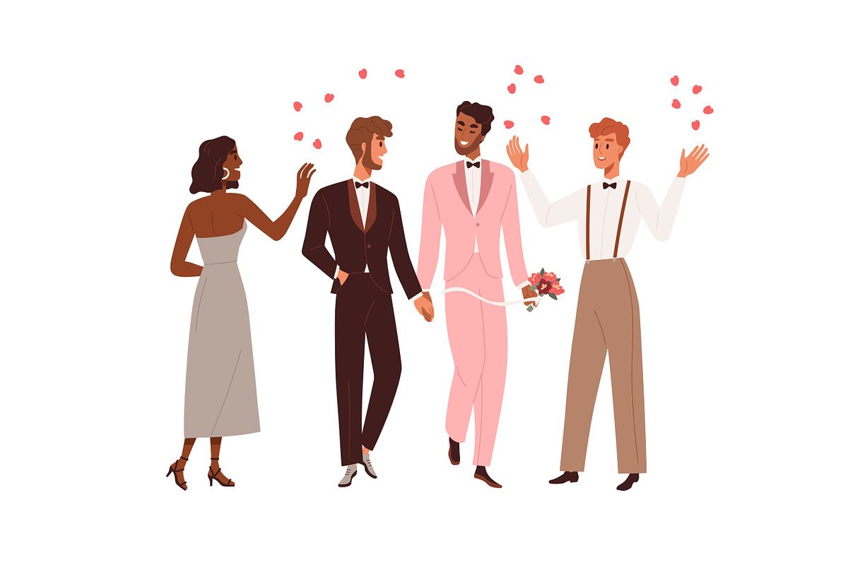 LGBT wedding ceremonies set, a Person Illustration by Good Studio (Photo 5 of 7)