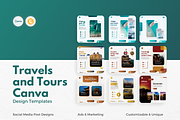 Travels Canva Design Templates, a Social Media Template by Exceptionalways (Thumbnail 2 of 40)