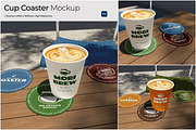 Cup Coaster Mockup, a Cups & Container Mockup by Bartama Graphic (Thumbnail 1 of 5)