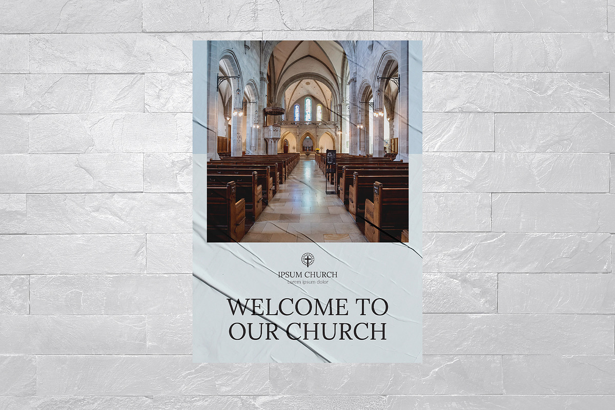 Church Welcome Card Template, a Poster Template by BrandPacks (Photo 3 of 5)