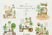 Home Decor Bundle. Watercolor set, an Object Graphic by JuliaBadeeva (Thumbnail 5 of 21)