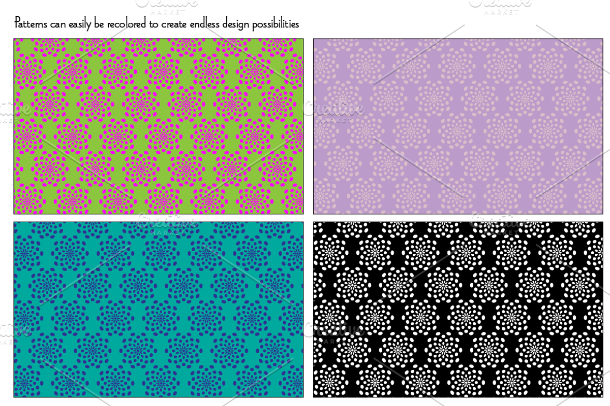 Seamless Pastel Medallion Geometrics preview 5