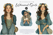 Whimsical Girls Clipart Set, an Illustration by CreationArt (Thumbnail 6 of 7)