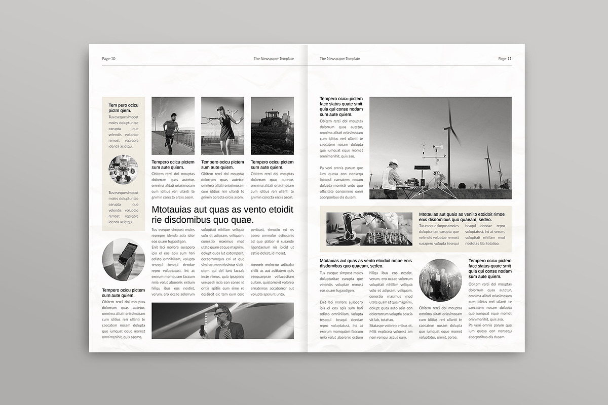 Daily Newspaper Template, a Brochure Template by E-Type (Photo 5 of 6)