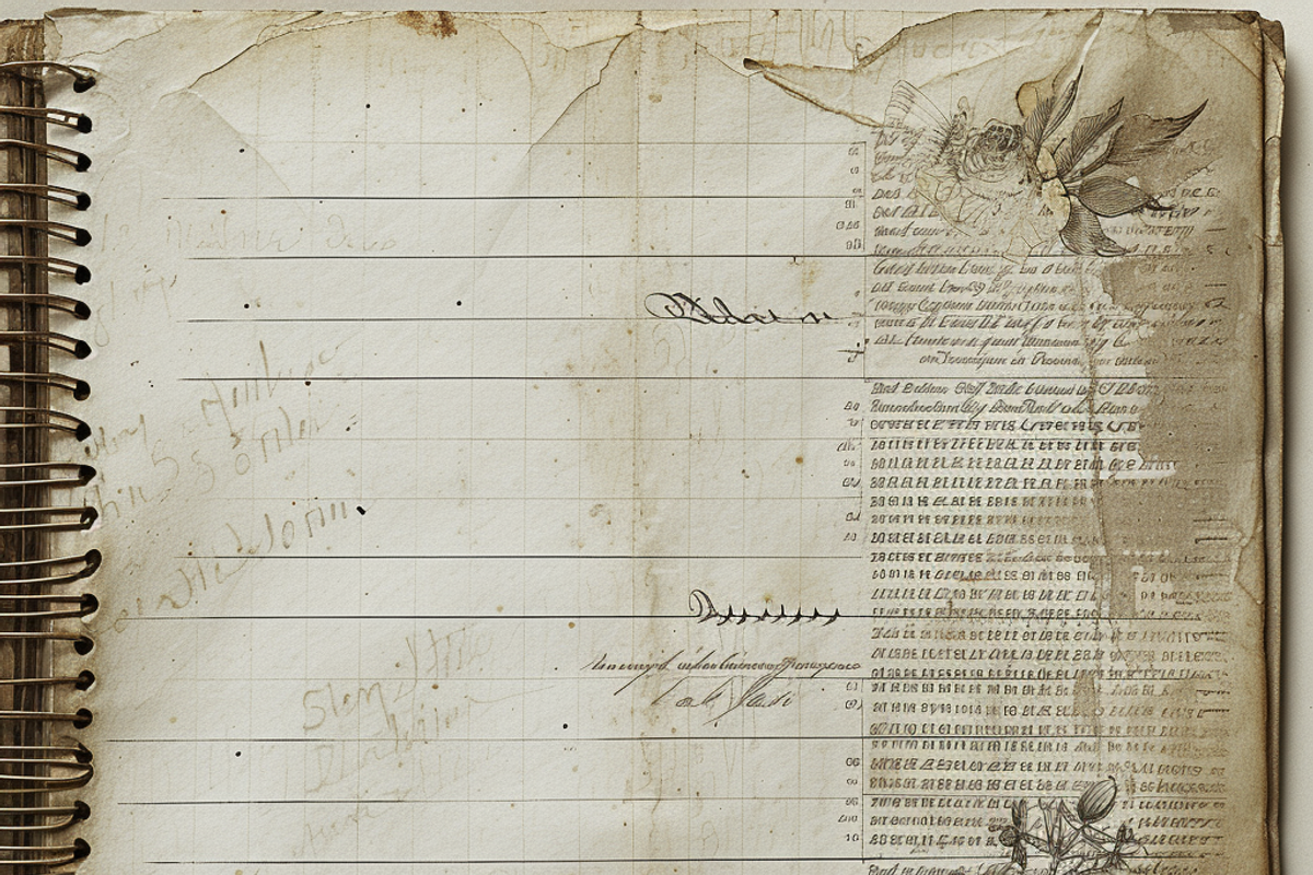 Vintage Ledger Paper, a Background Graphic by Printable Treasure (Photo 5 of 7)