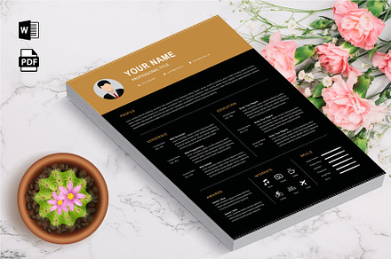Simple Resume Template | CV Template, a Resume Template by Blue Digital Studio