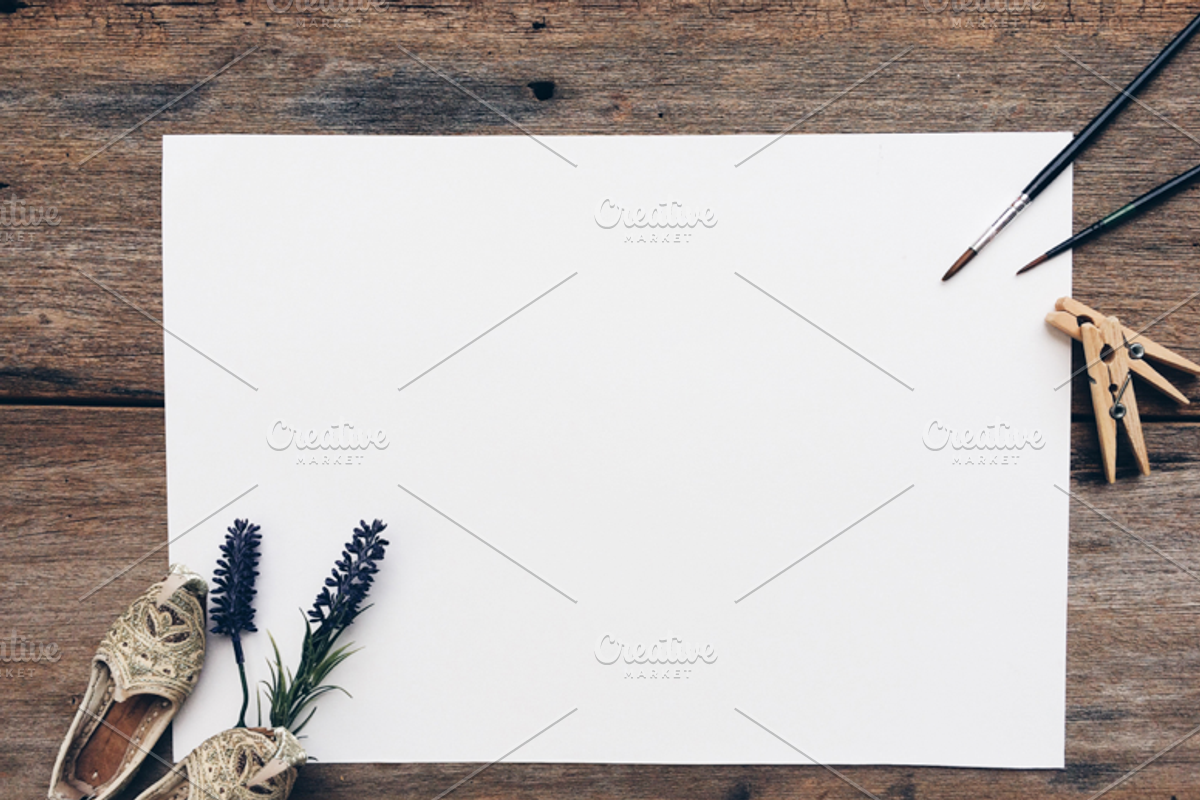 Vintage Template Stock Photo MockUps, a Print Template by littleprince (Photo 3 of 5)