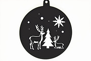 Christmas Laser Cut Ornament Bundle, a Graphic by Designer_Momina (Thumbnail 12 of 16)