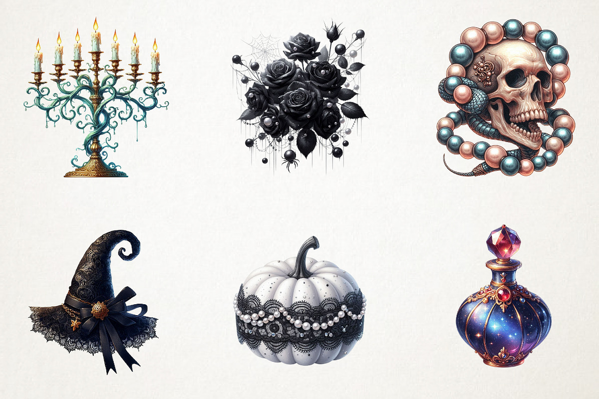 Elegant Halloween Clipart, an Illustration by RobertsArt (Photo 6 of 7)