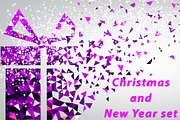 Christmas and New Year set, a Decorative Illustration by Vjom (Thumbnail 1 of 7)