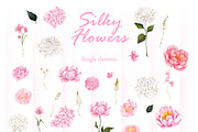 Silky Flowers. Watercolor graphic, an Object Graphic by ma_i_vi (Thumbnail 7 of 11)