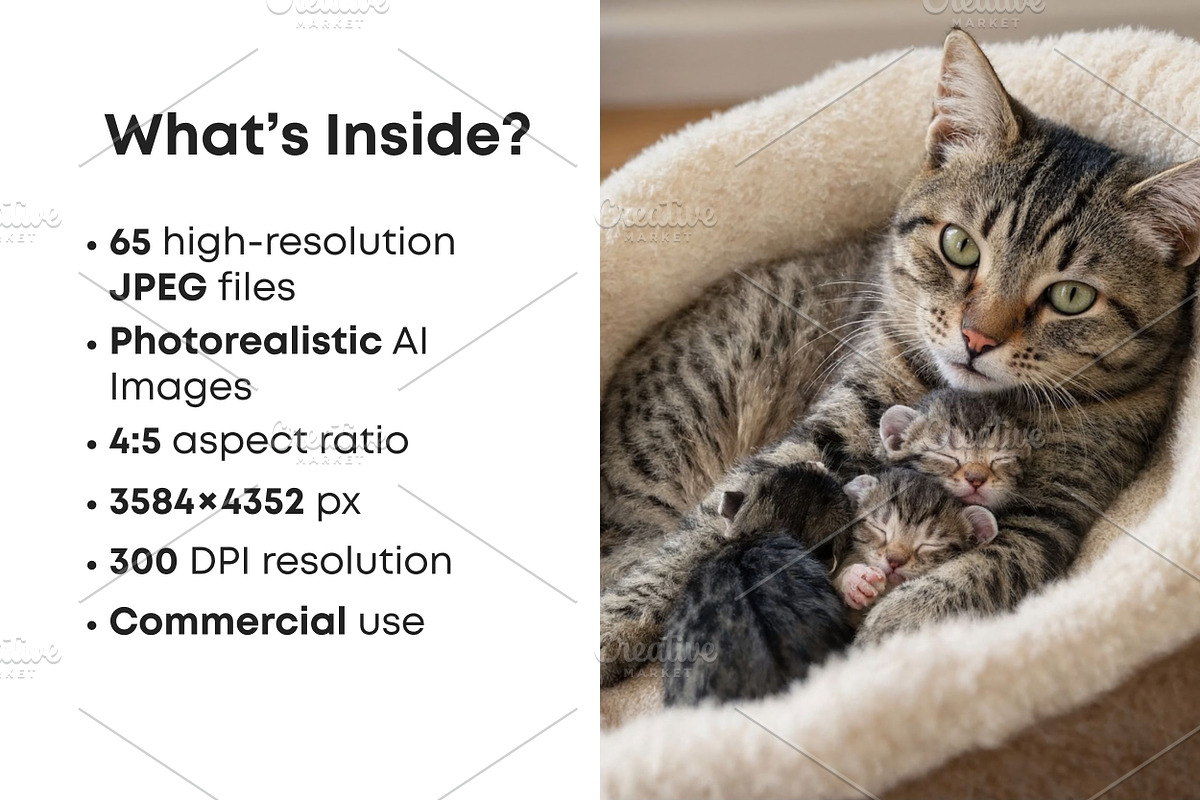 Cat Stock Photos Bundle, an Animal Photo by Selenique Studio (Photo 2 of 12)