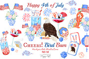 4th of July Mahjong cocktails, a Decorative Illustration by TheHappyGiftArt (Thumbnail 1 of 10)