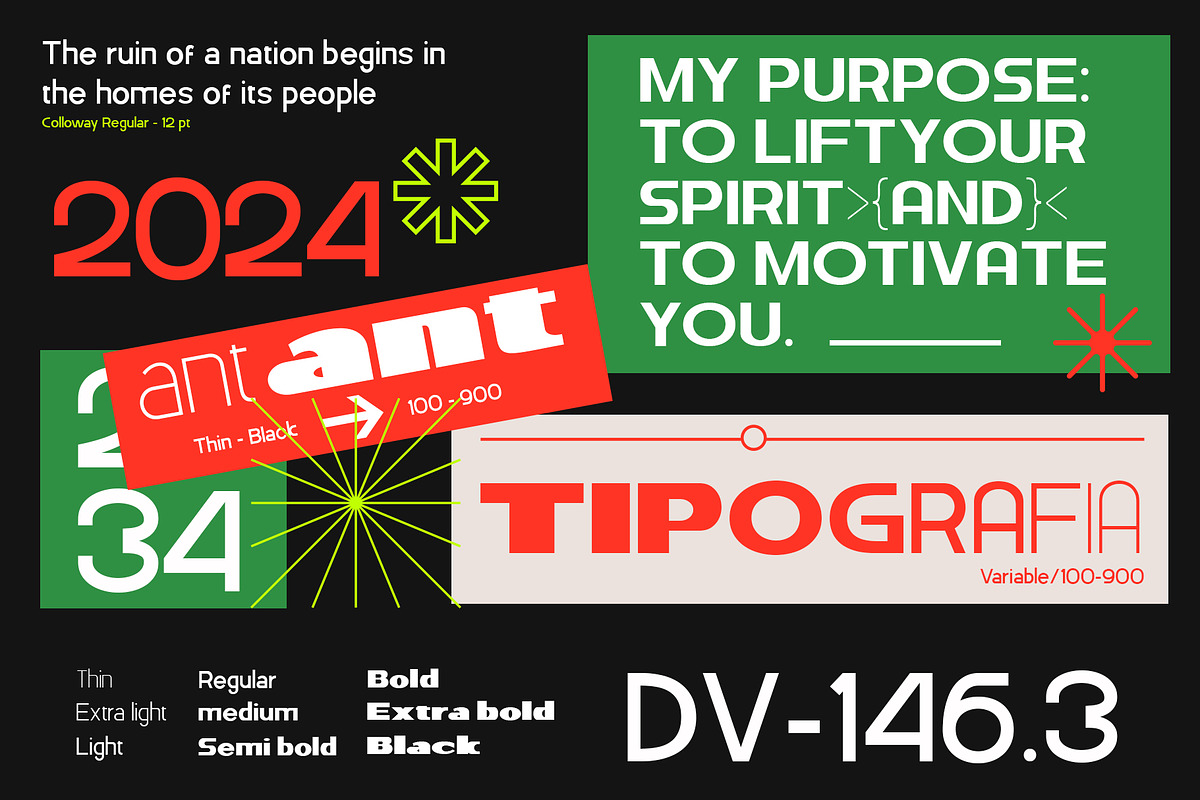 DV Colloway, a Sans Serif Font by Damelev (Photo 2 of 14)