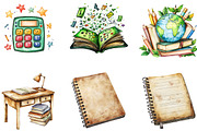 Doodle Back to School Clipart, a Seasonal Illustration by Designking (Thumbnail 4 of 5)