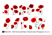 Watercolor Poppy Flowers, a Decorative Illustration by crafty (Thumbnail 10 of 11)