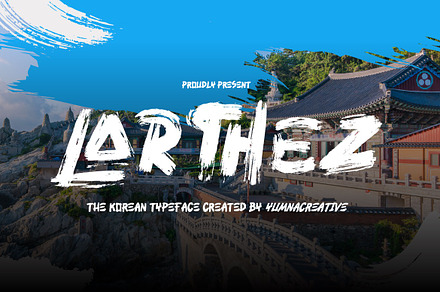 Larthez - Korean Brush Font, a Handwritten Font by Dhabee