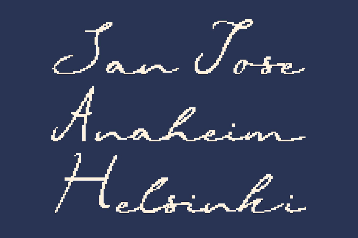 CS Bonjour Pixel, a Script Font by Craft Supply Co. (Photo 3 of 8)