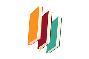 Vector books icon. Learning or, an Education Illustration by the8monkey