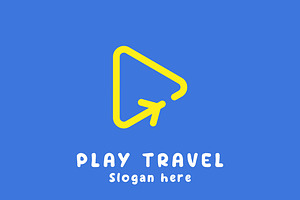 Play Travel Button Logo Design, a Branding & Logo Template by Morvana Crew