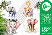 Cute Elephant Sublimation PNG, an Animal Illustration by Artnoy (Thumbnail 15 of 18)